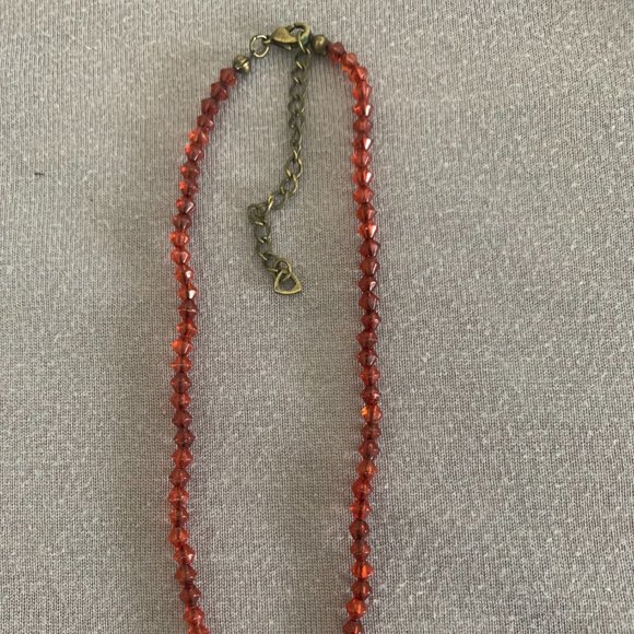 2/$25 Red/Gold Beaded Necklace and Earring set - Picture 4 of 10